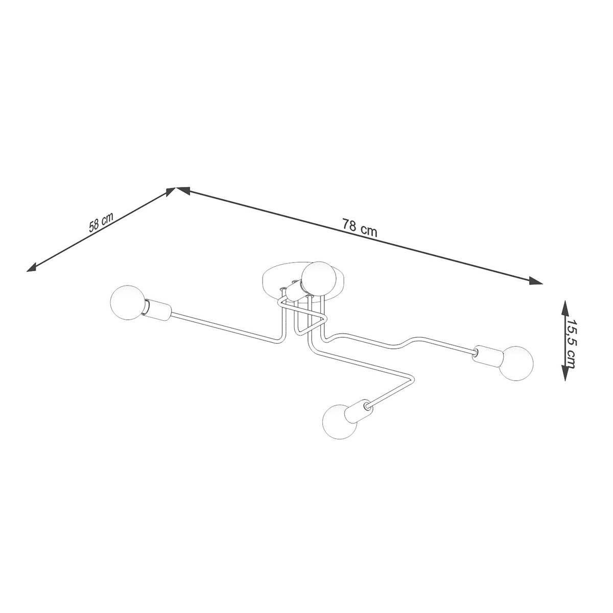 Lustre Design Flex 4 blanc