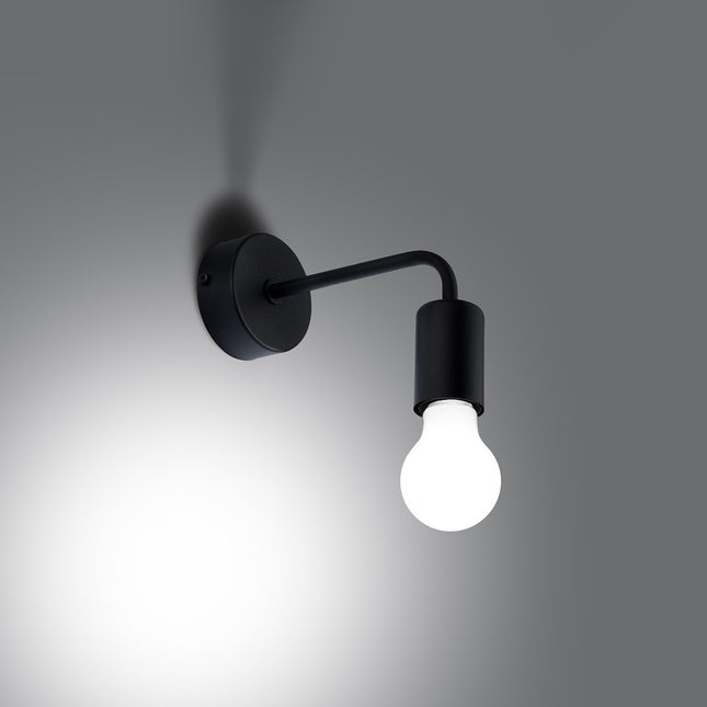 Lumea black wall light