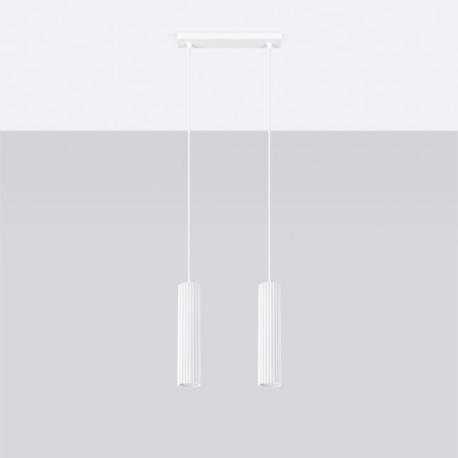 Oslo 2 weiße Pendelleuchte