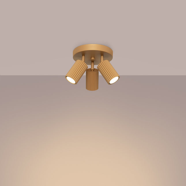 Oslo 3P gold ceiling light