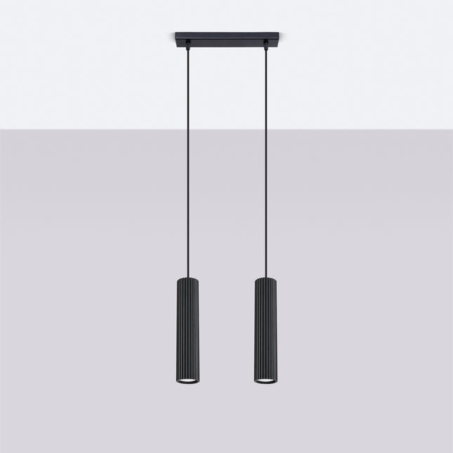 Oslo 2 schwarze Pendelleuchte