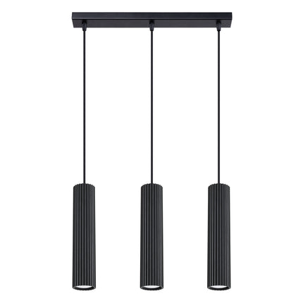 Oslo 3L black pendant lamp 