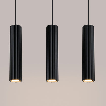 Oslo 3L black pendant lamp 