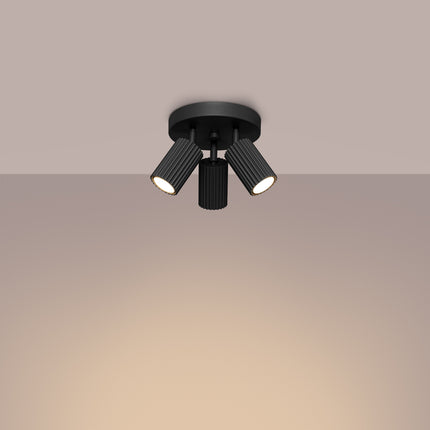 Oslo 3P black ceiling light