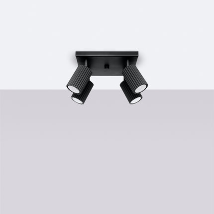 Oslo 4 black ceiling light 