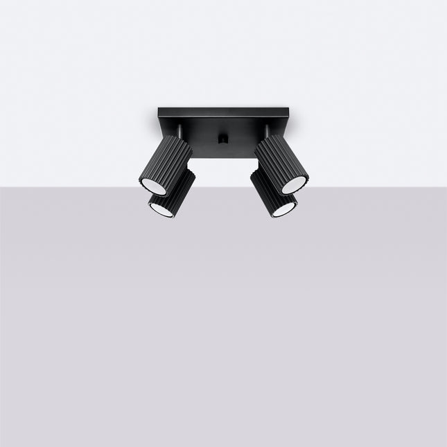 Oslo 4 schwarze Deckenleuchte