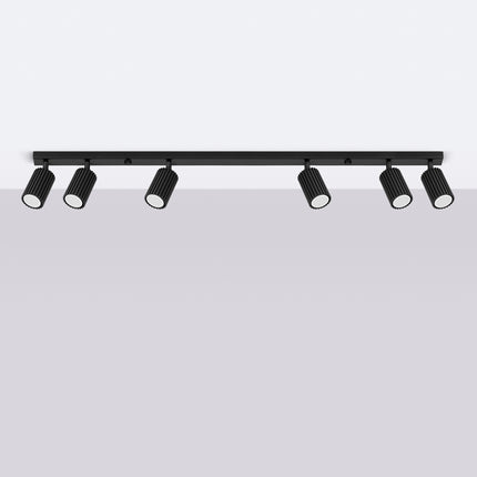 Oslo 6L black ceiling light 