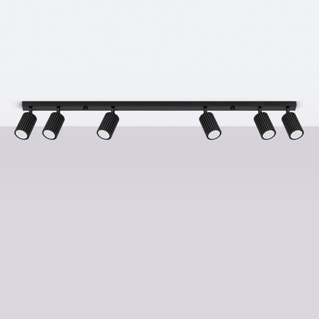 Oslo 6L schwarze Deckenleuchte