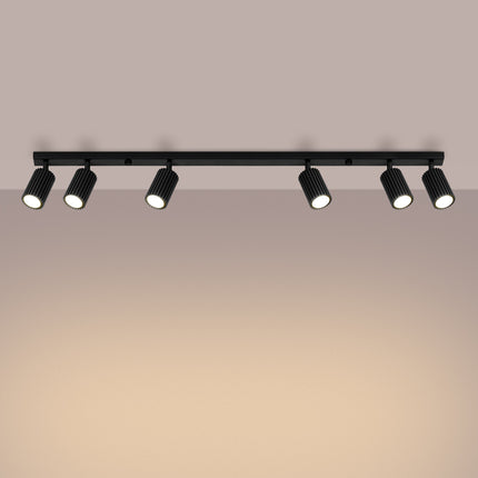 Oslo 6L black ceiling light 