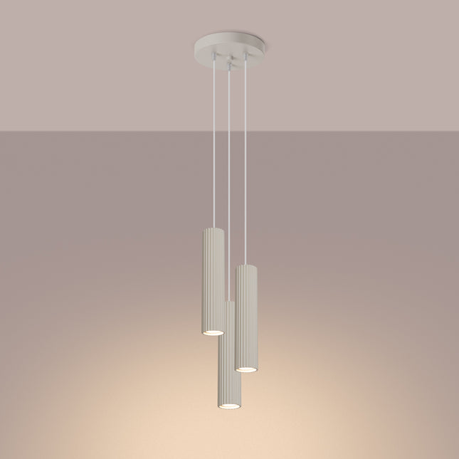 Oslo 3P beige Pendelleuchte