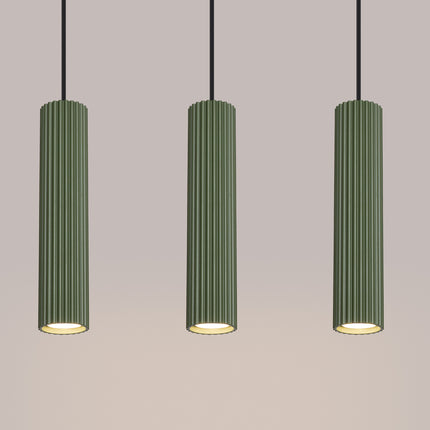 Oslo 3L green pendant lamp 