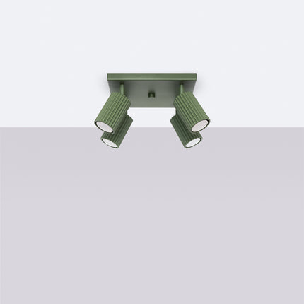 Oslo 4 green ceiling light 