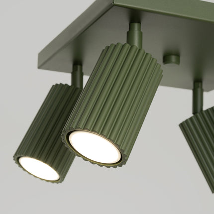 Oslo 4 green ceiling light 