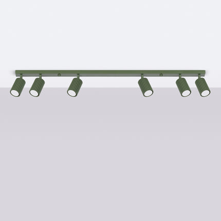 Oslo 6L green ceiling light 