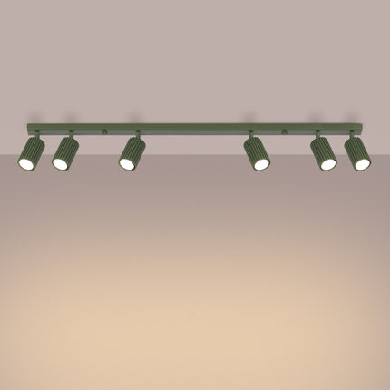Oslo 6L green ceiling light 