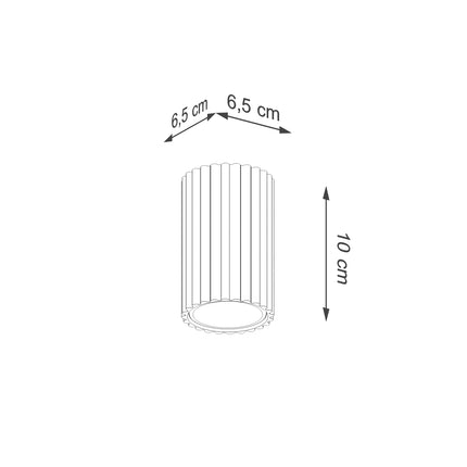 Oslo 10 ceiling light, ochre red
