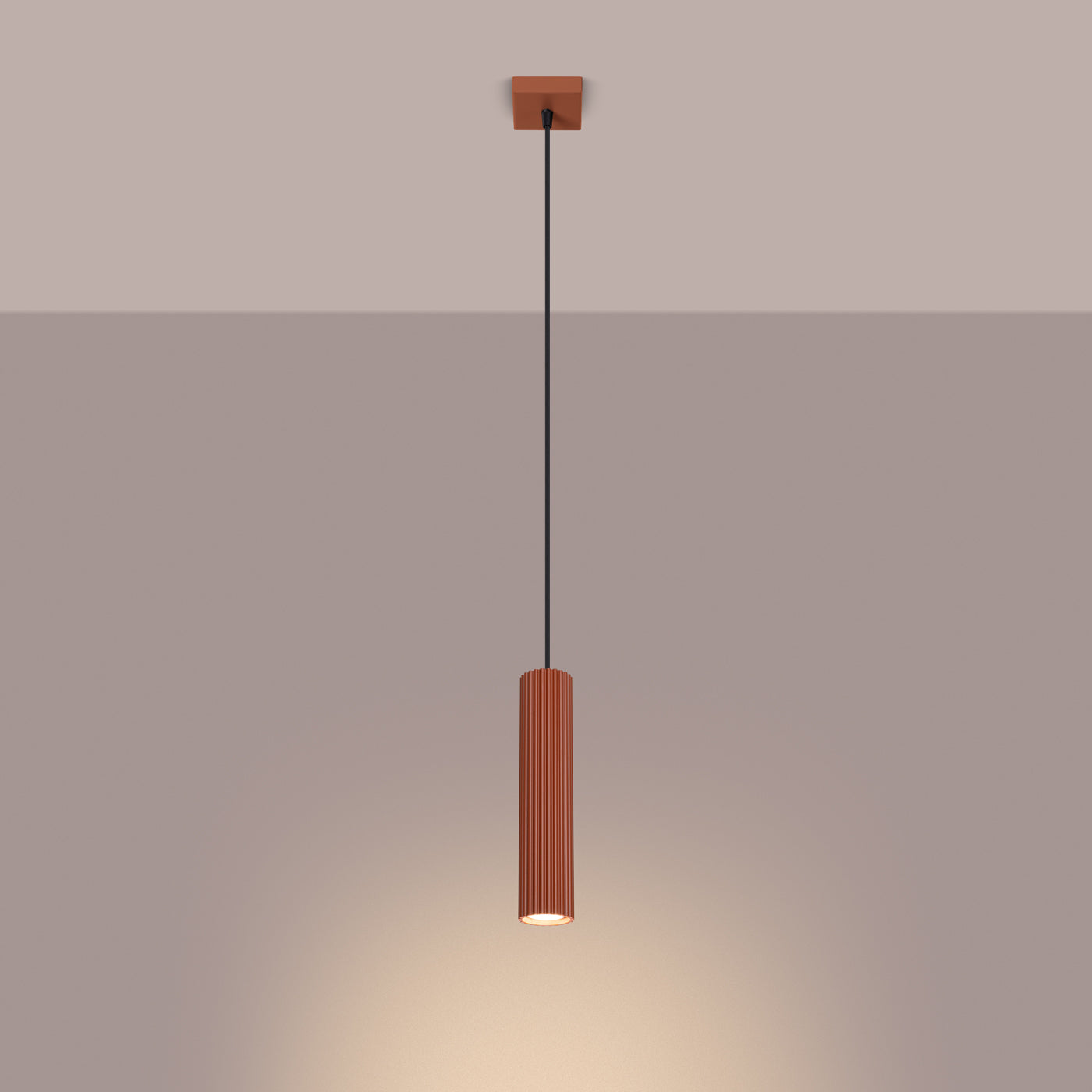 Lampe Suspendue Oslo 1 rouge ocre