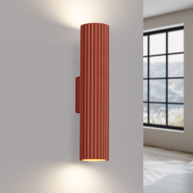 Oslo 30 red ochre wall light