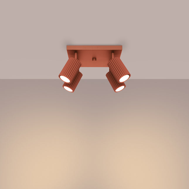 Deckenleuchte Oslo 4 in Ockerrot