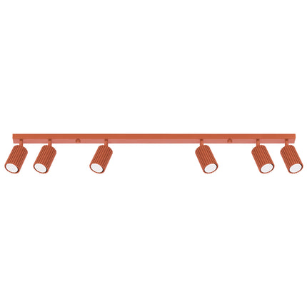 Oslo 6L red ochre ceiling light 