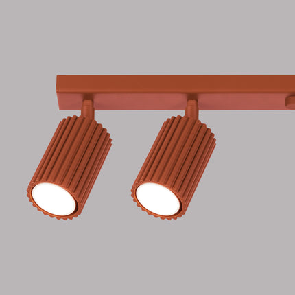 Oslo 6L red ochre ceiling light 