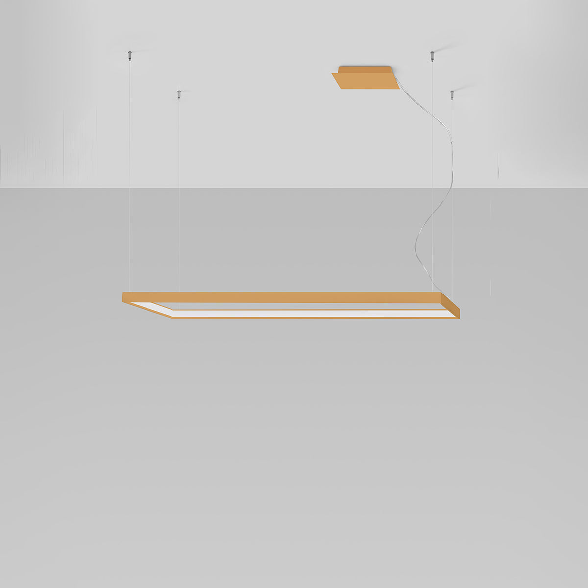 Pure L Rectangle Chandelier Gold 3000K