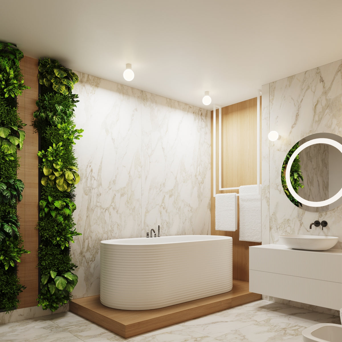 Applique Halo blanche IP44