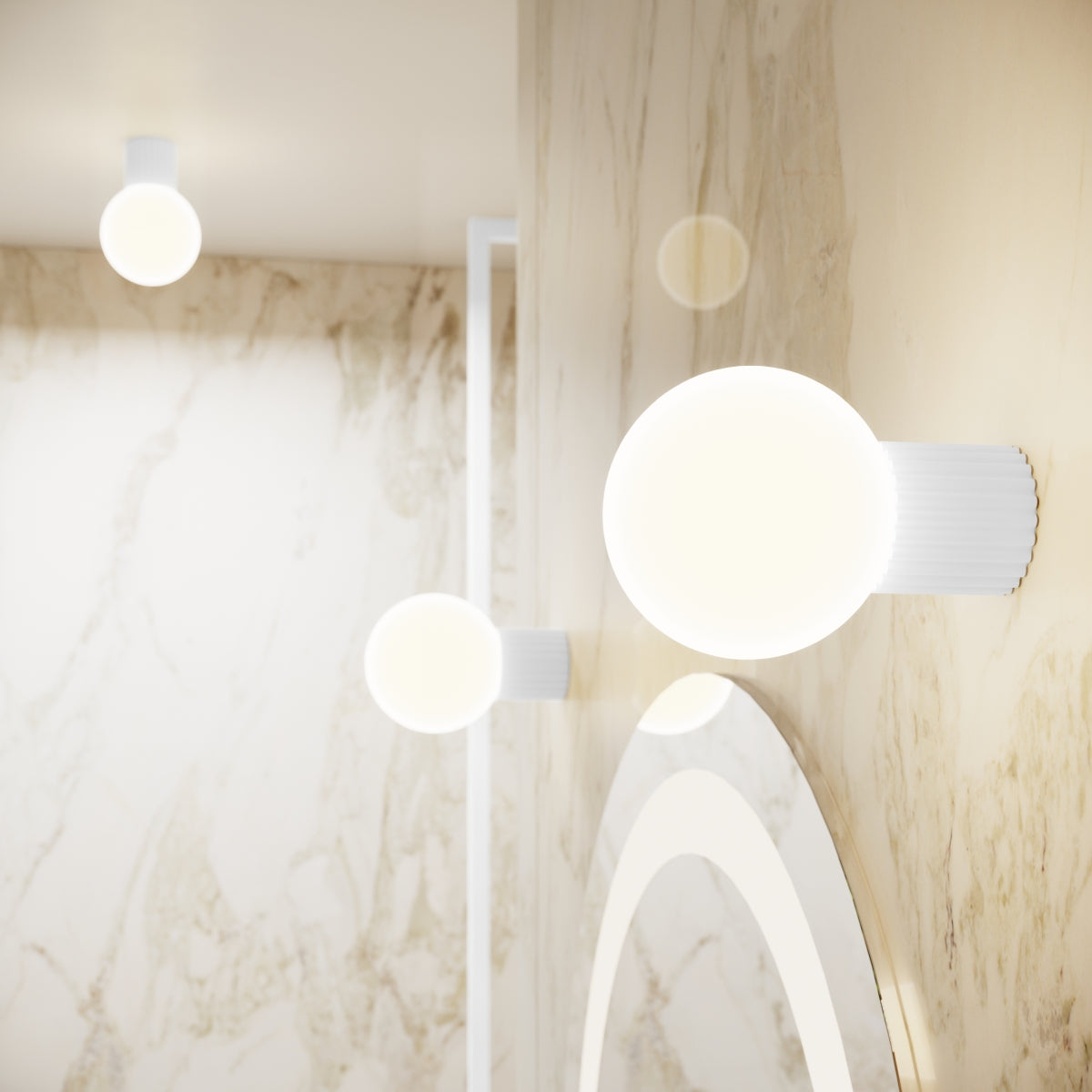 Applique Halo blanche IP44