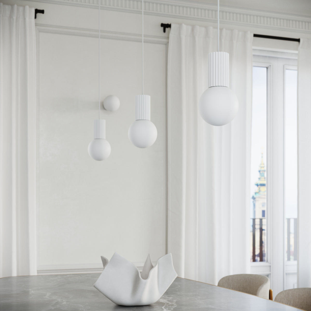 Lampe à poser Halo blanche
