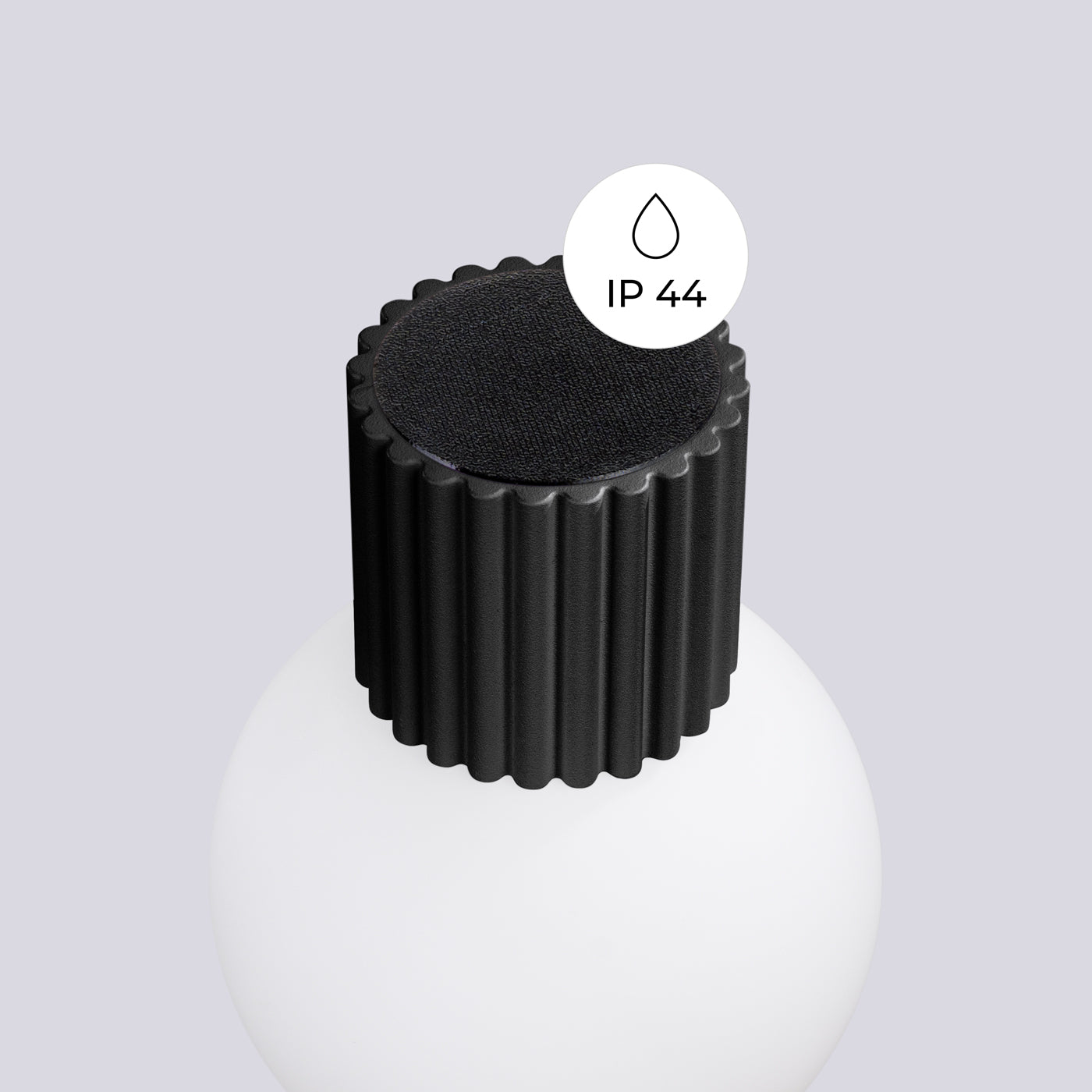 Applique Halo noire IP44