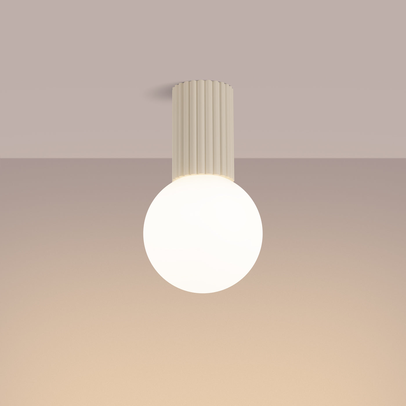 Halo beige Deckenleuchte IP44
