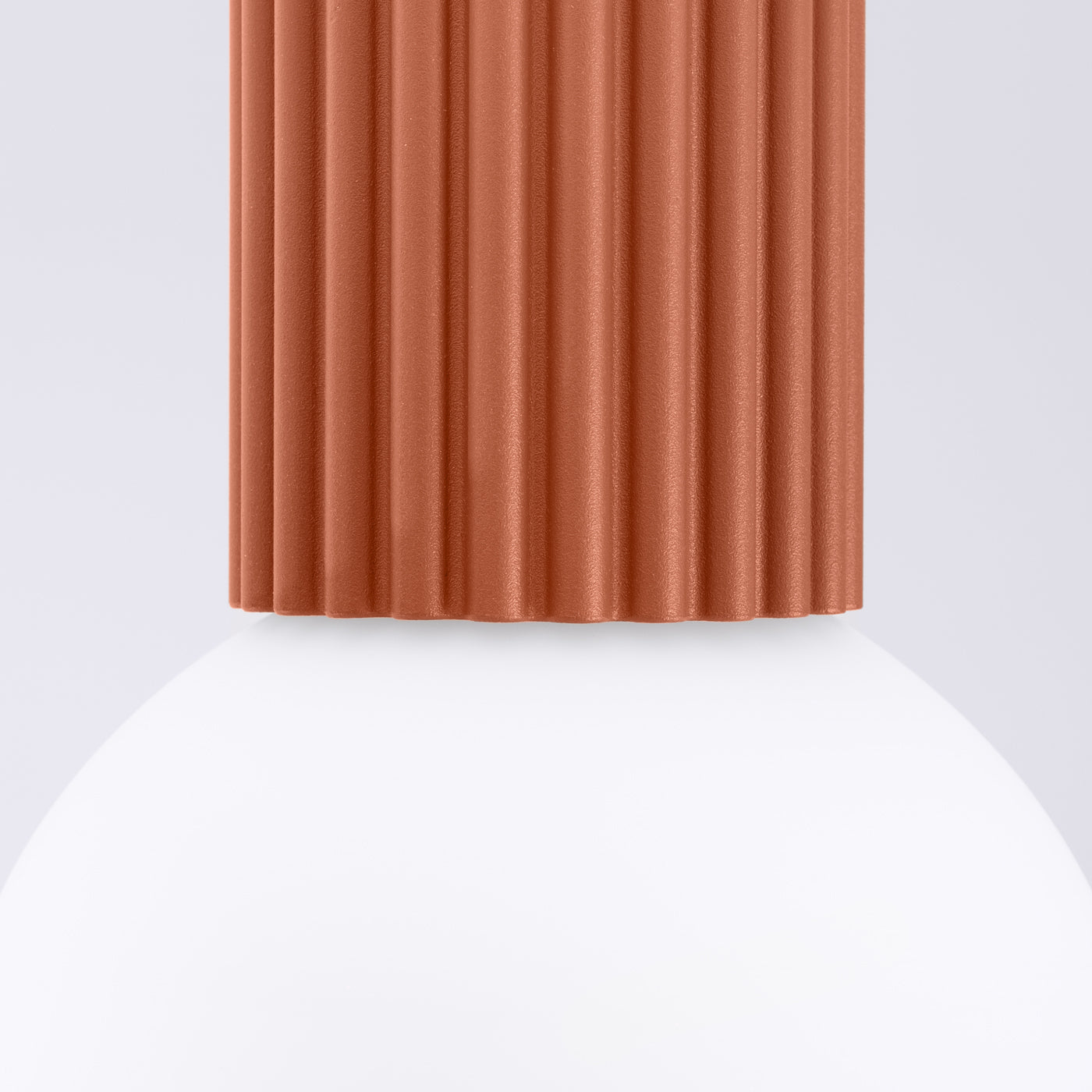 Plafonnier Halo rouge ocre IP44