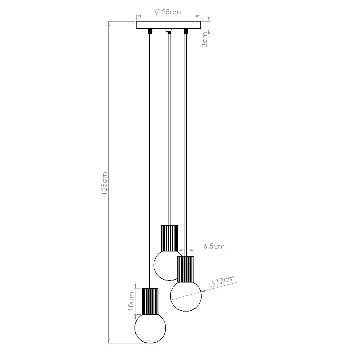 Lampe suspendue Halo 3P moka