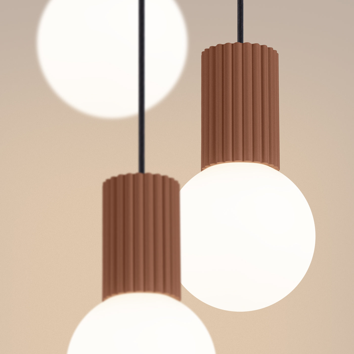 Lampe suspendue Halo 3P moka
