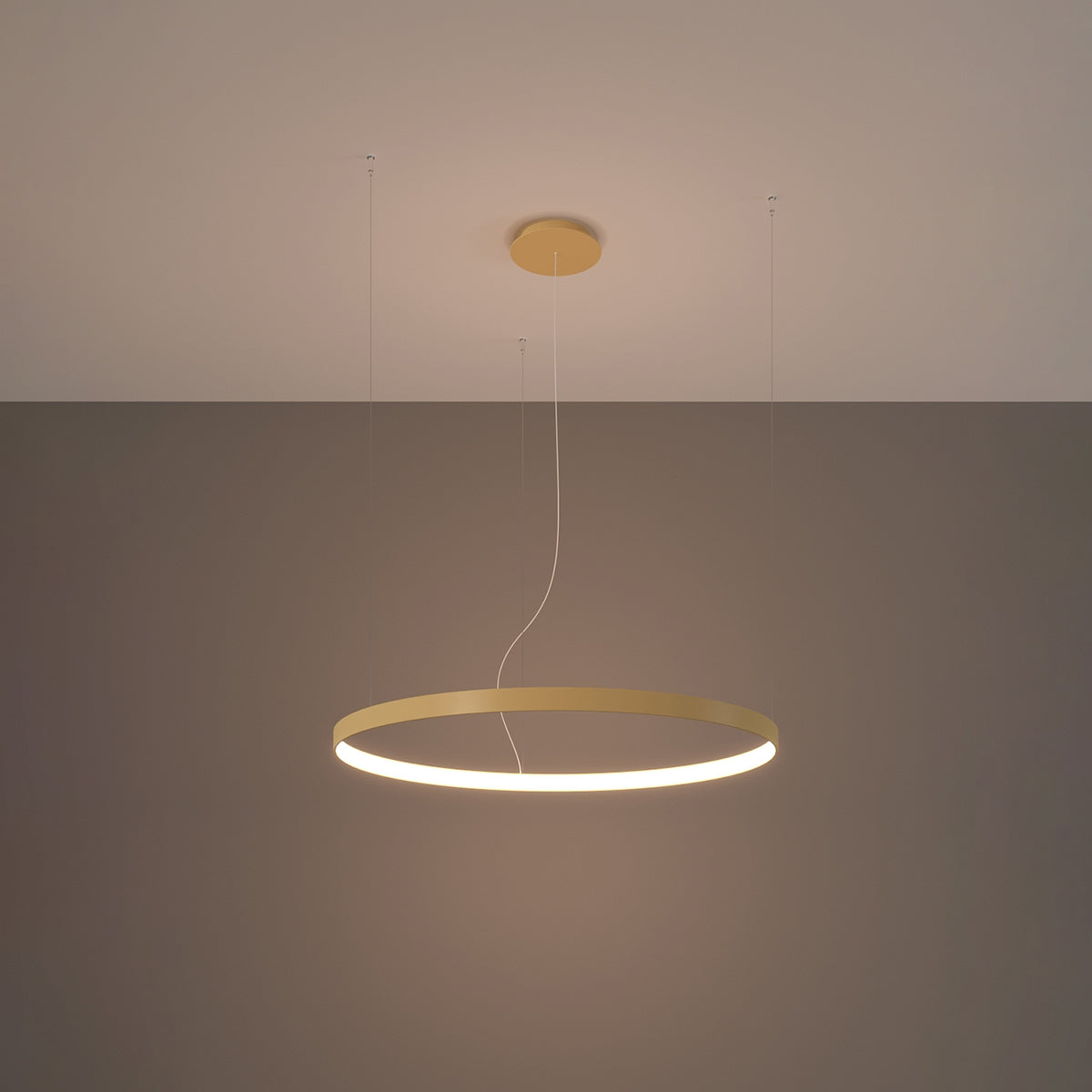 Solis 78 Gold LED 3000K Ring-Kronleuchter