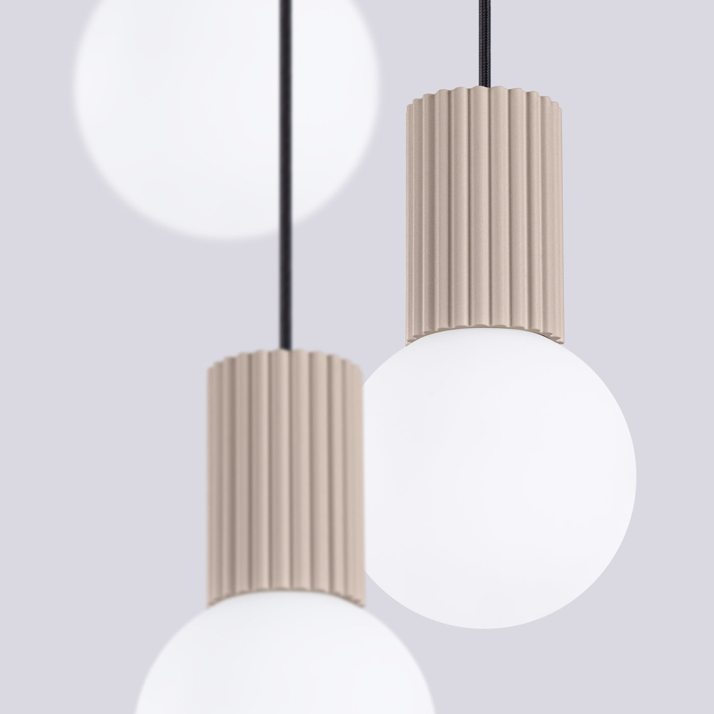 Lampe suspendue Halo 3P taupe