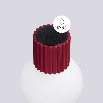 Halo burgunderrote IP44-Wandleuchte