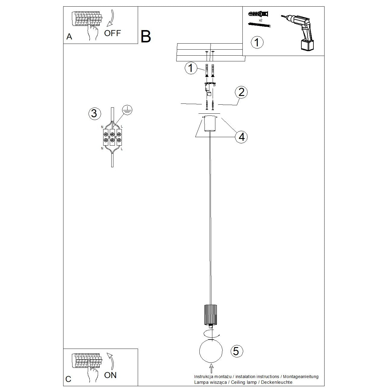 Lampe suspendue Halo 1 bordeaux