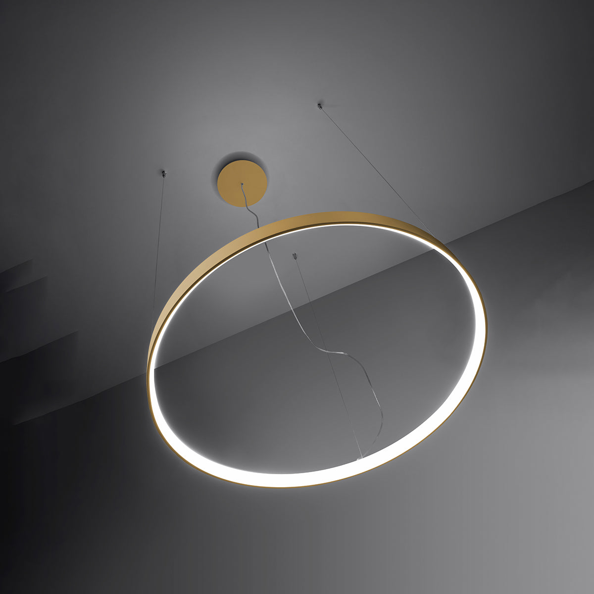 Solis 78 Gold LED 4000K Ring-Kronleuchter