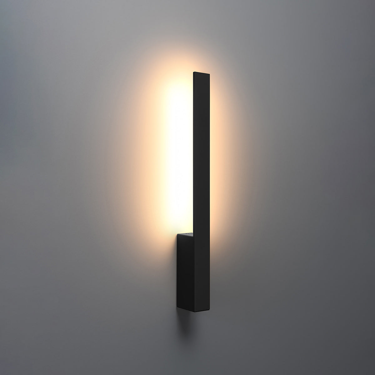 Slim Design S black 3000K wall light