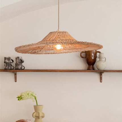 Cancun Pendelleuchte aus natürlichem Rattan, 70 cm
