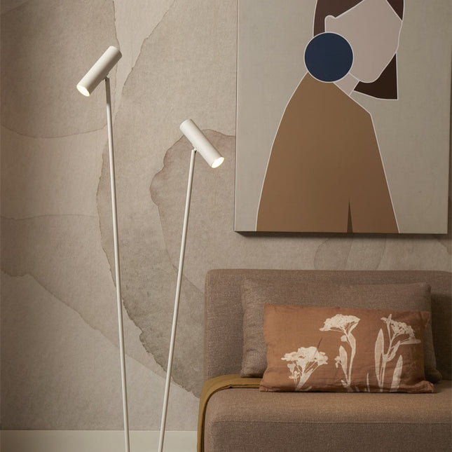 Lampadaire Havana Fer Blanc à Double Lumière 161 cm