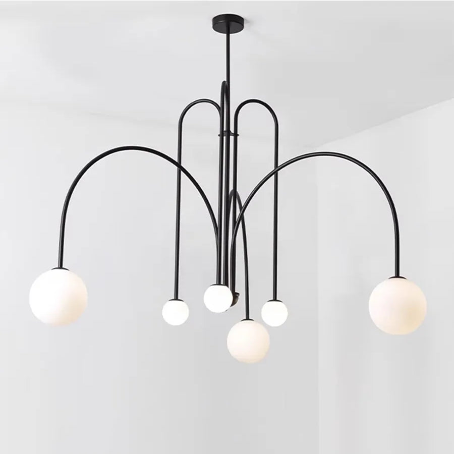 Nordic Colorful Spherical Geometric Chandelier