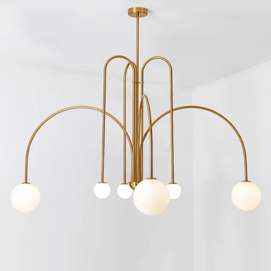 Nordic Colorful Spherical Geometric Chandelier