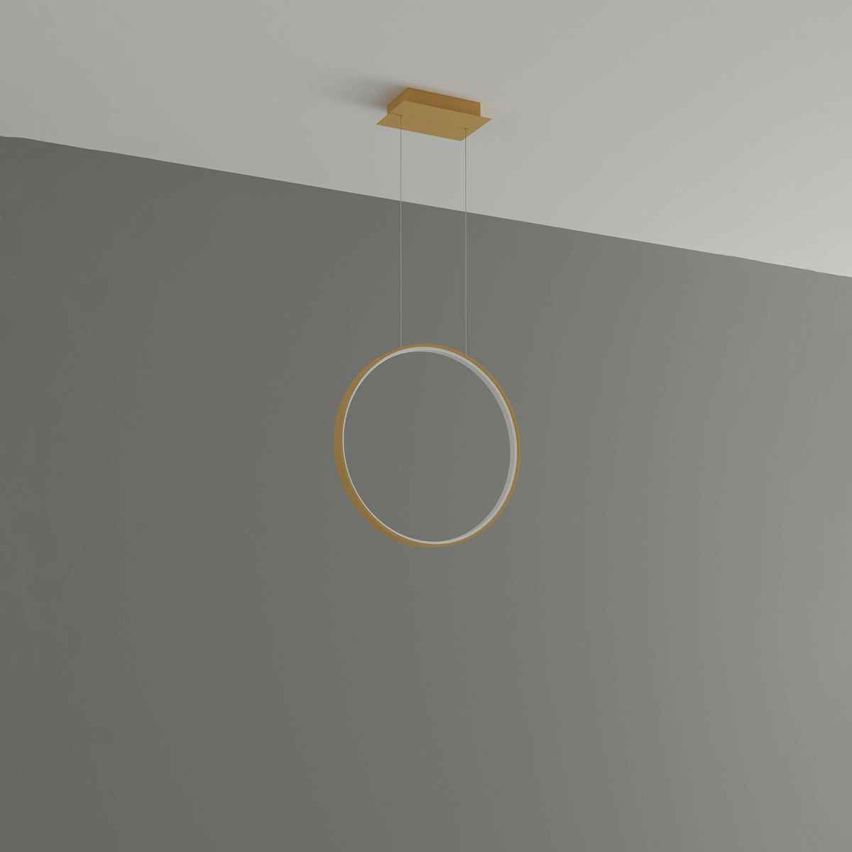 Pendant lamp Ring Solis 55 gold LED 3000K