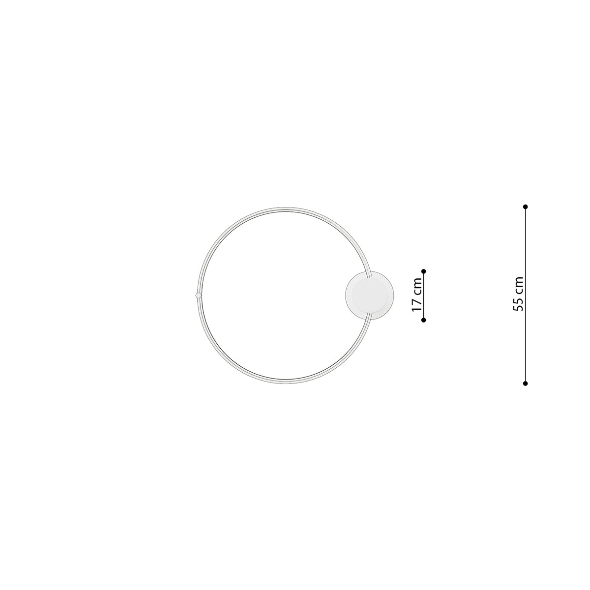 Deckenleuchte Ring Solis 55 gold LED 3000K