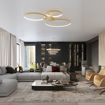 Ceiling light Ring Solis 55 gold LED 4000K