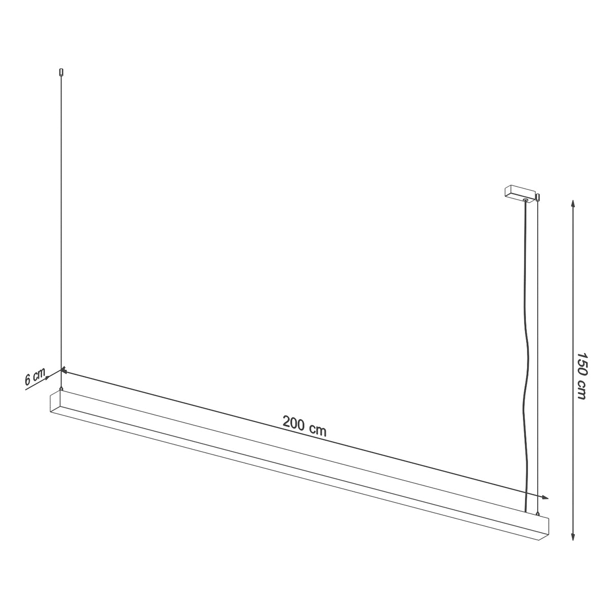 Modern Bar Suspension 200 white