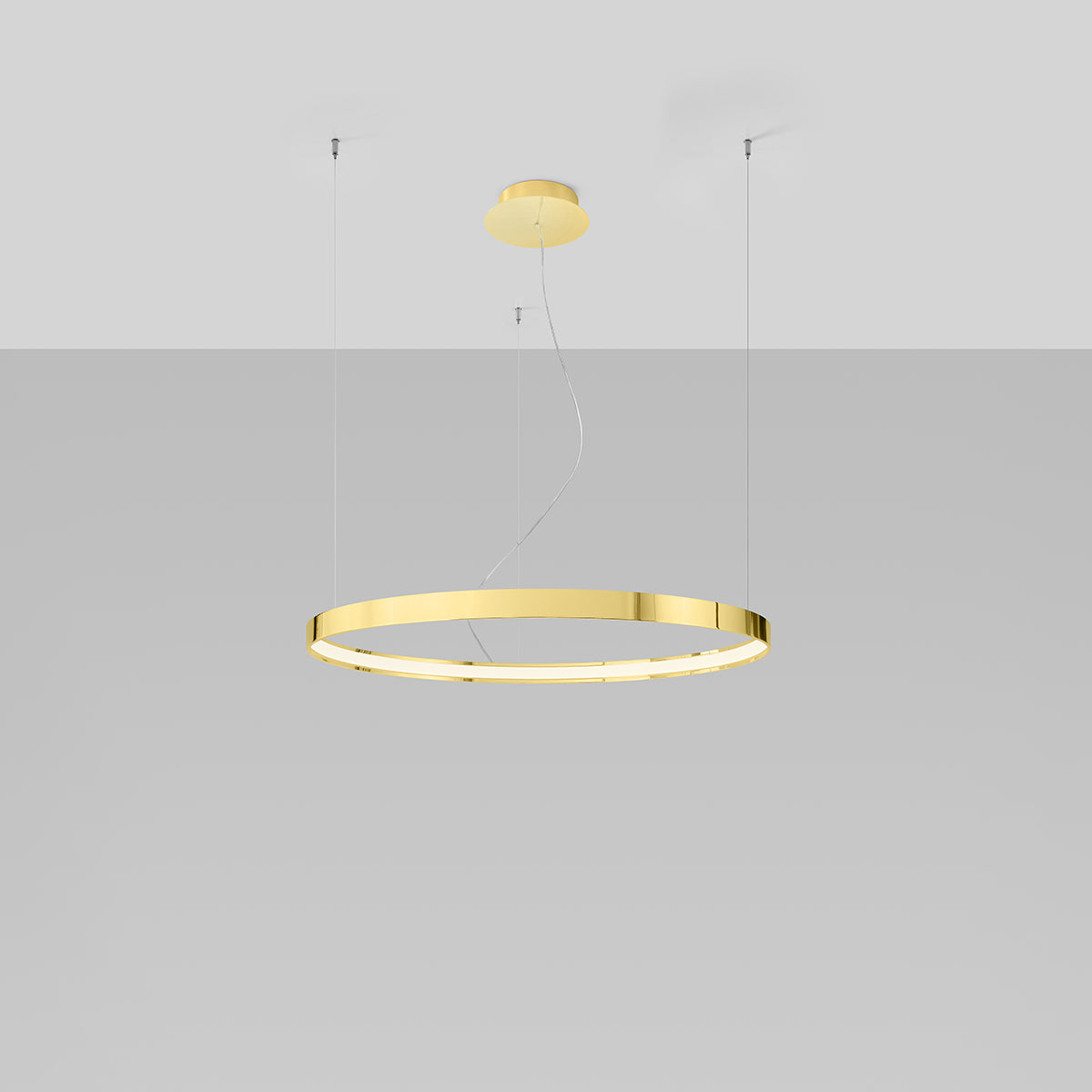 Solis Ring Chandelier 78 Polished Gold LED 3000K