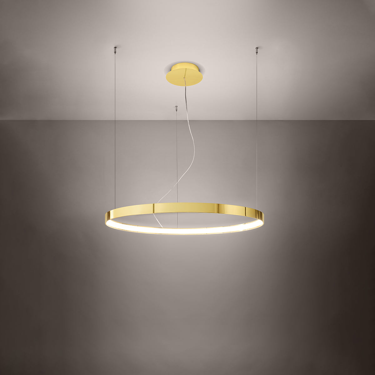 Solis Ring Chandelier 78 Polished Gold LED 3000K